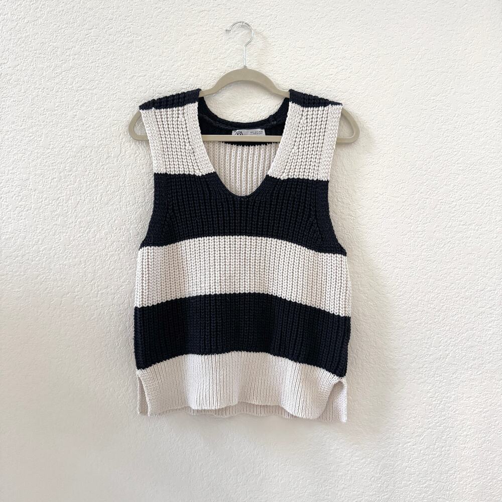 Zara Striped Knit Vest